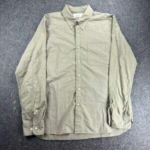 Guideboat Co Organic Oxfords Classic Green Weathered Wash Button Down Shirt XL